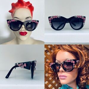 Fabulous New ITALIAN Designer Style Filigree CATEYE Pinup Rockabilly SUNGLASSES